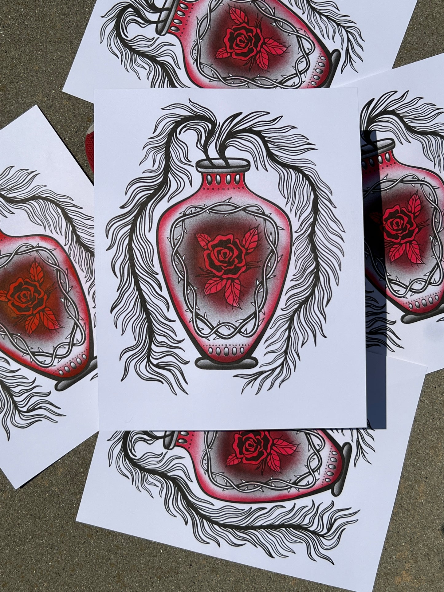 “Wilting” Risograph Print