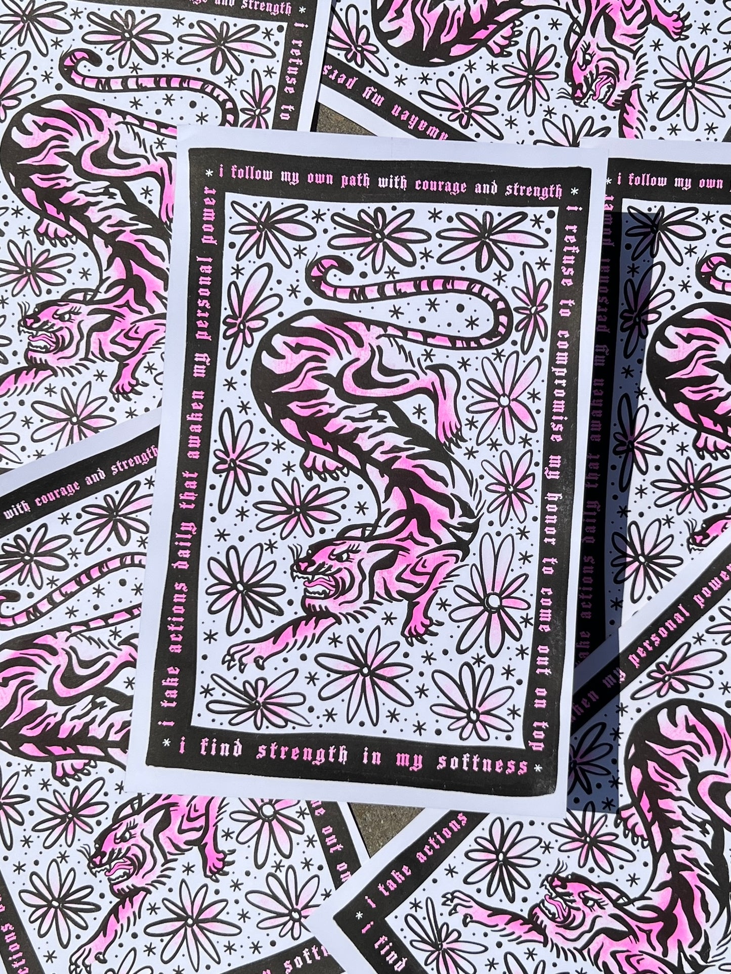 “Strength” Risograph Print