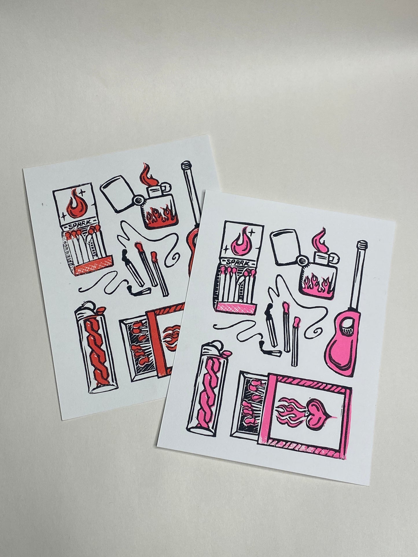 Sparks -  Relief Print