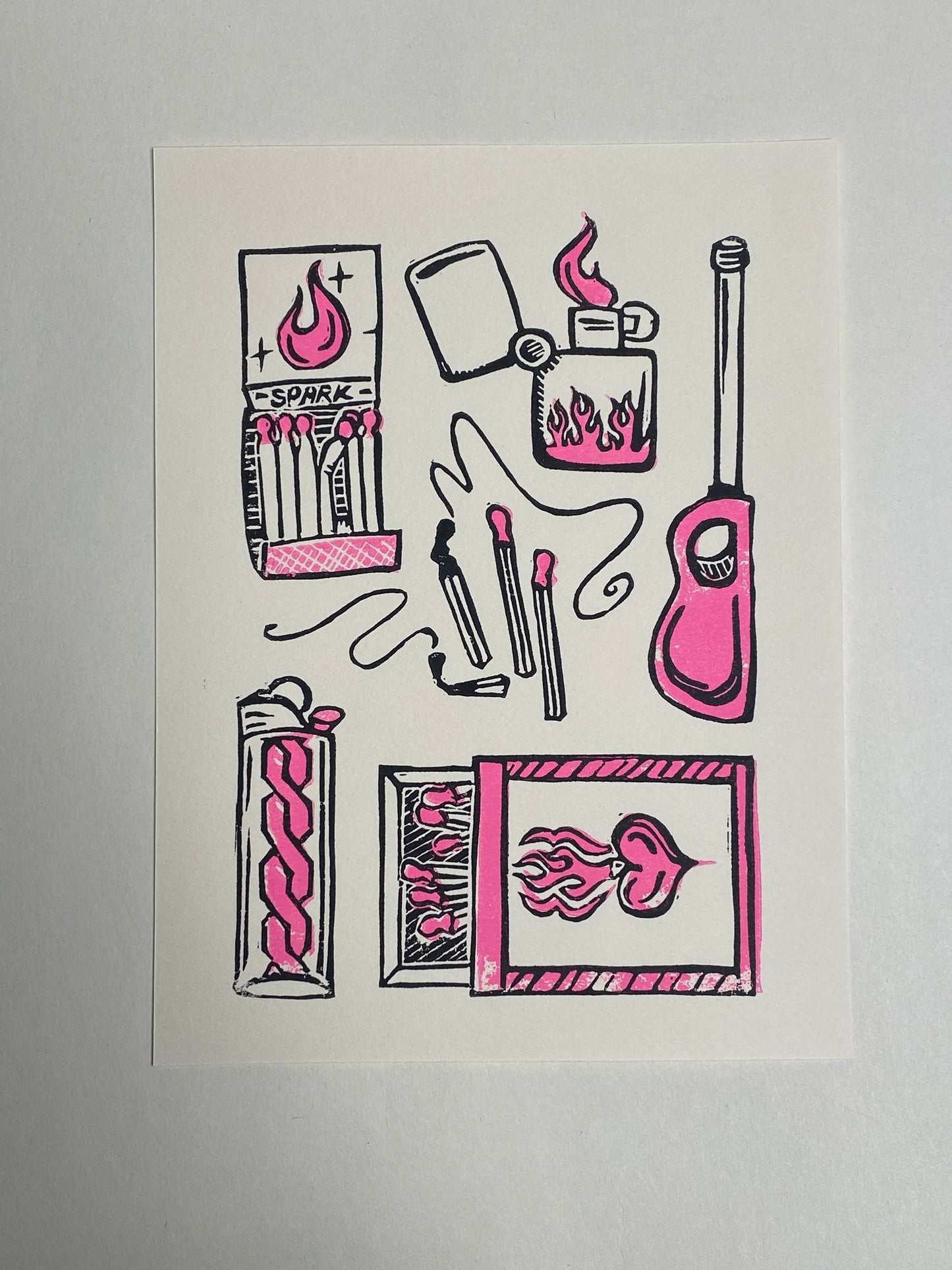 Sparks -  Relief Print