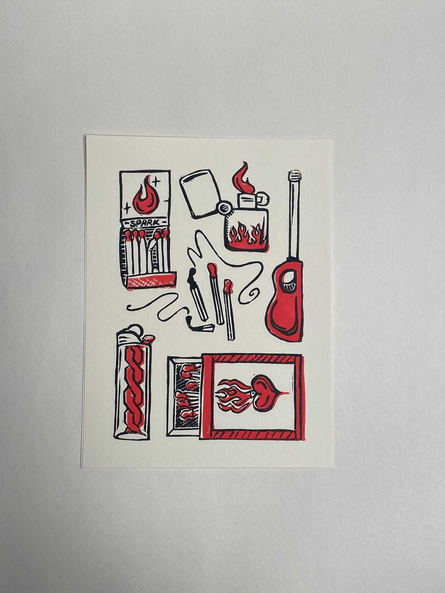 Sparks -  Relief Print