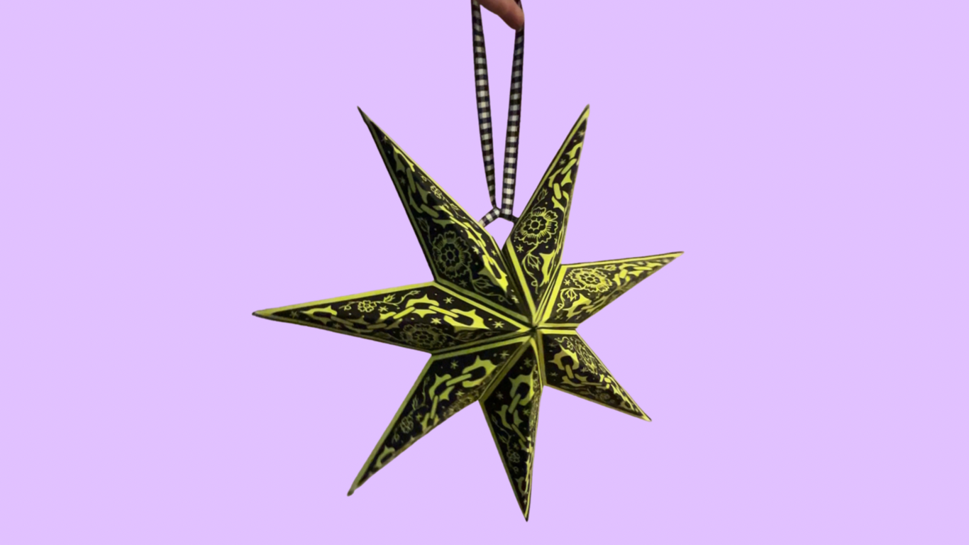 Linocut Star Lantern