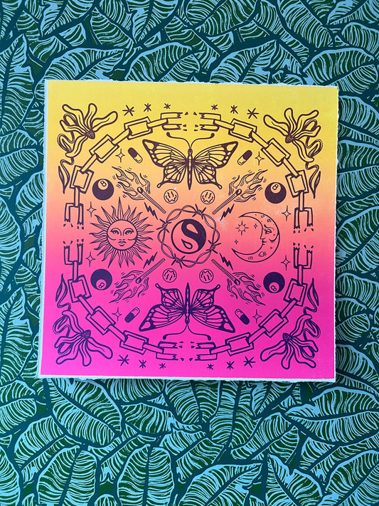 *Balance* Letterpress Print *RAINBOW EDITION*