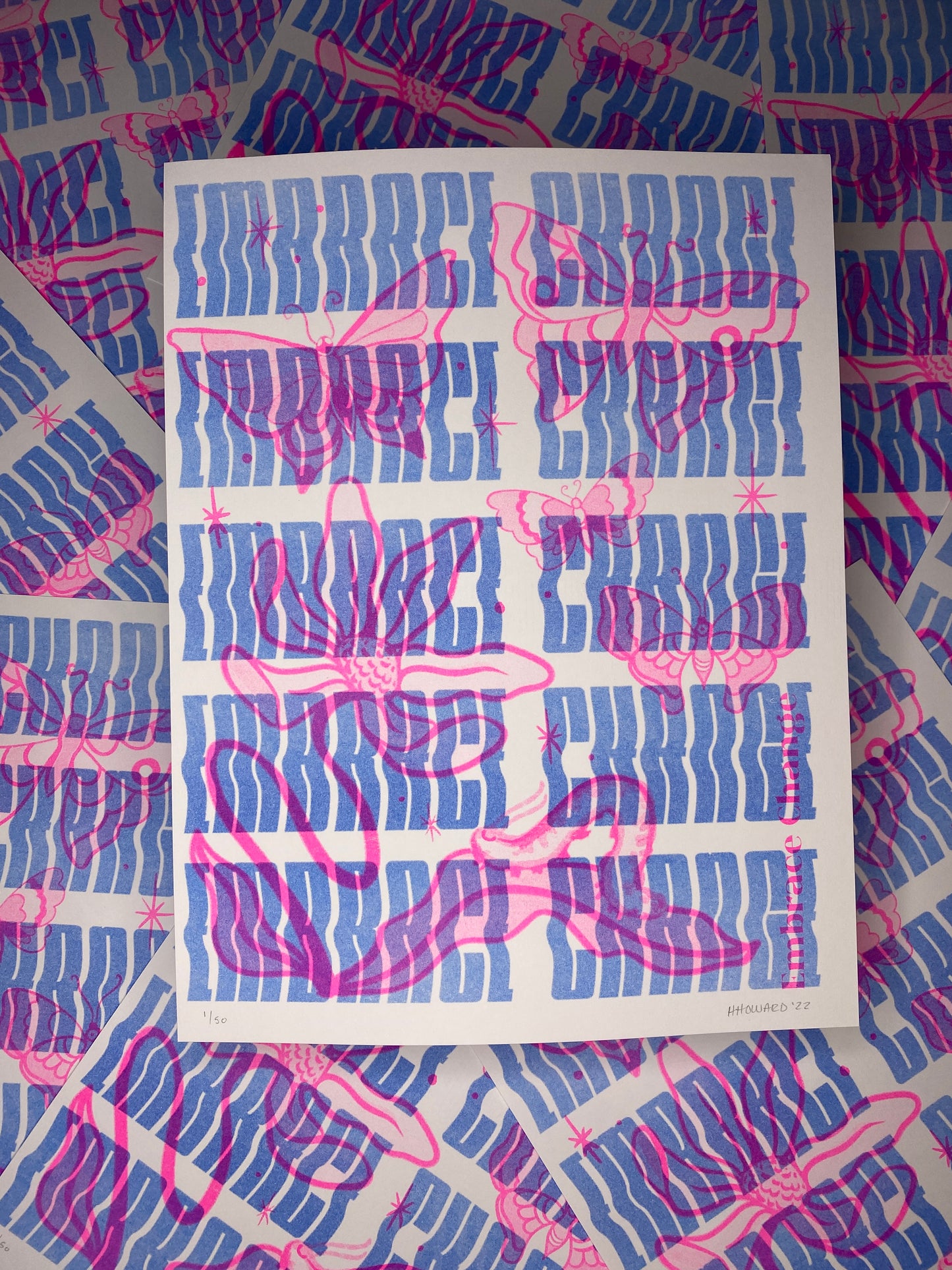 Embrace Change - Riso Print