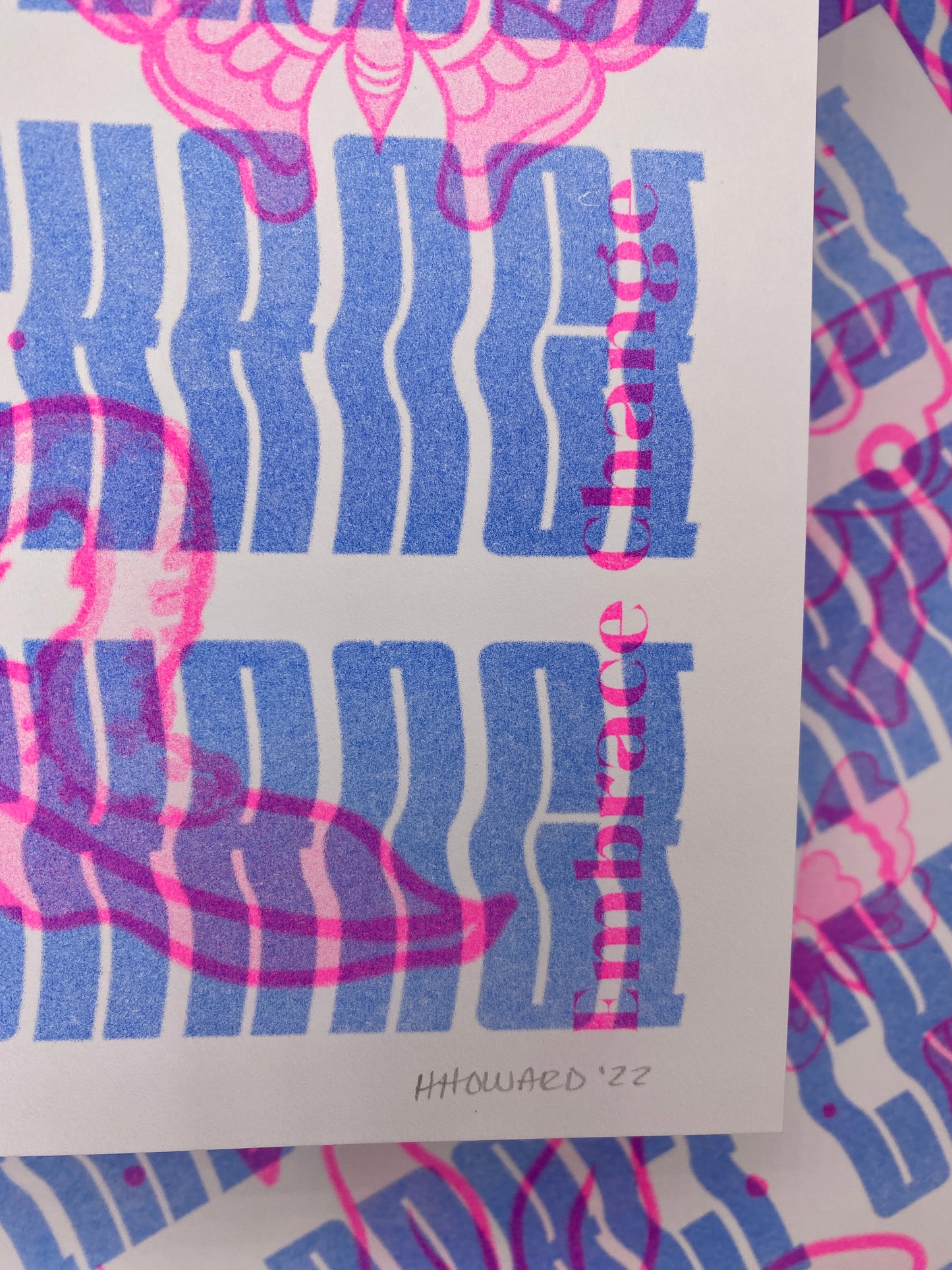 Embrace Change - Riso Print