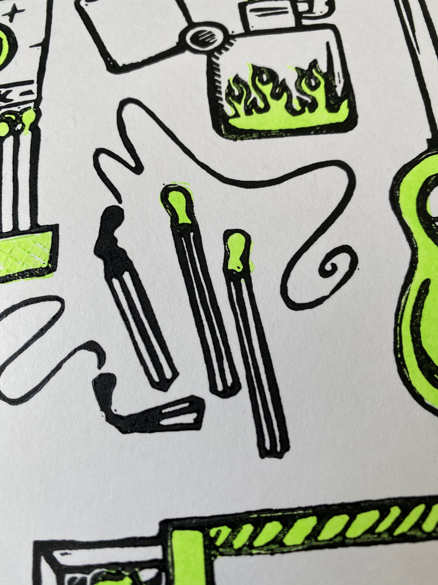 4:20 Limited Edition* Sparks -  Relief Print