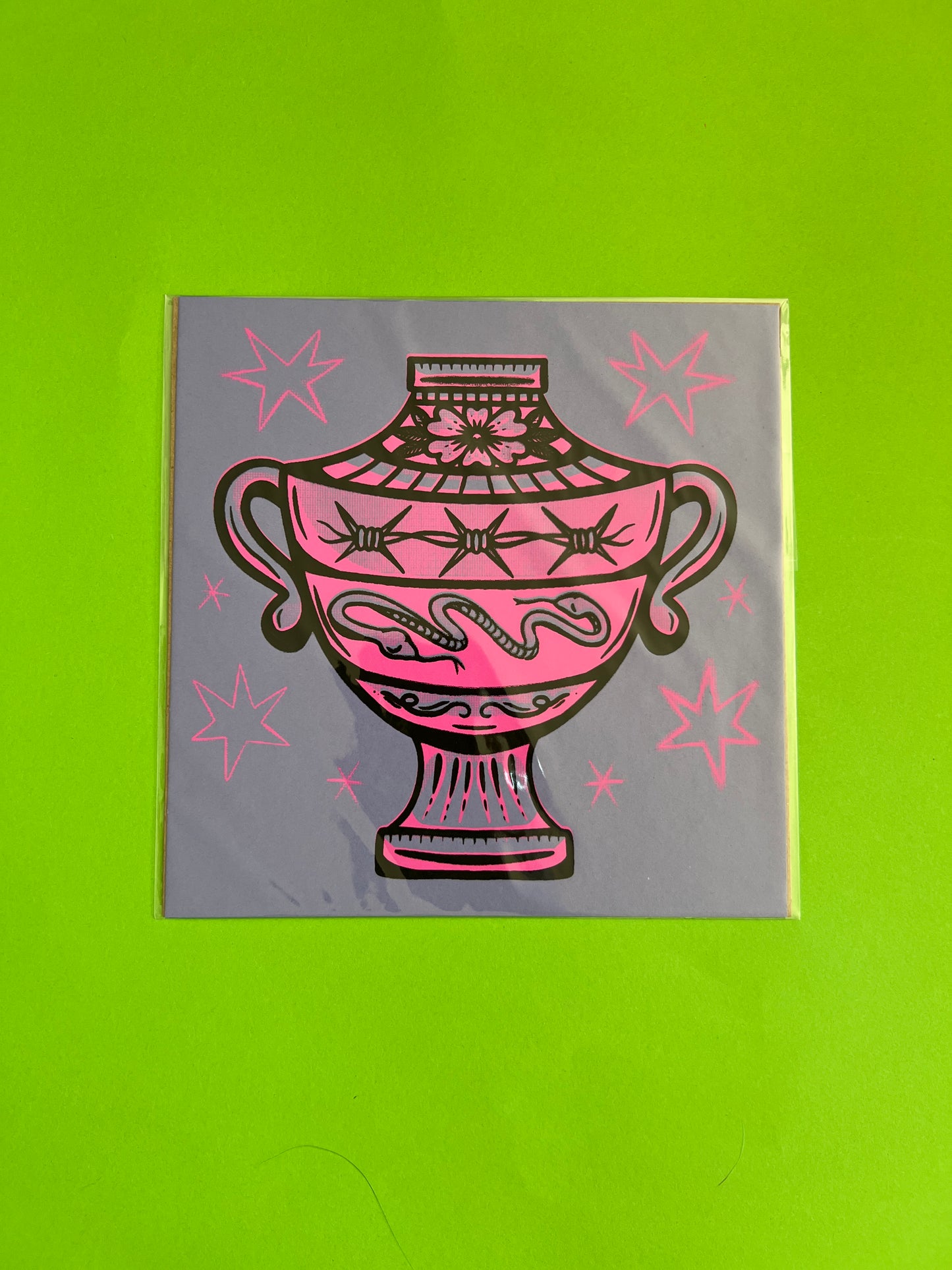 Snake Vase Screenprint