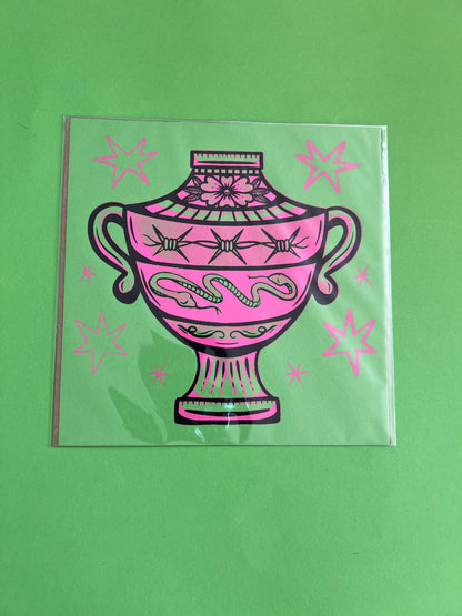 Snake Vase Screenprint