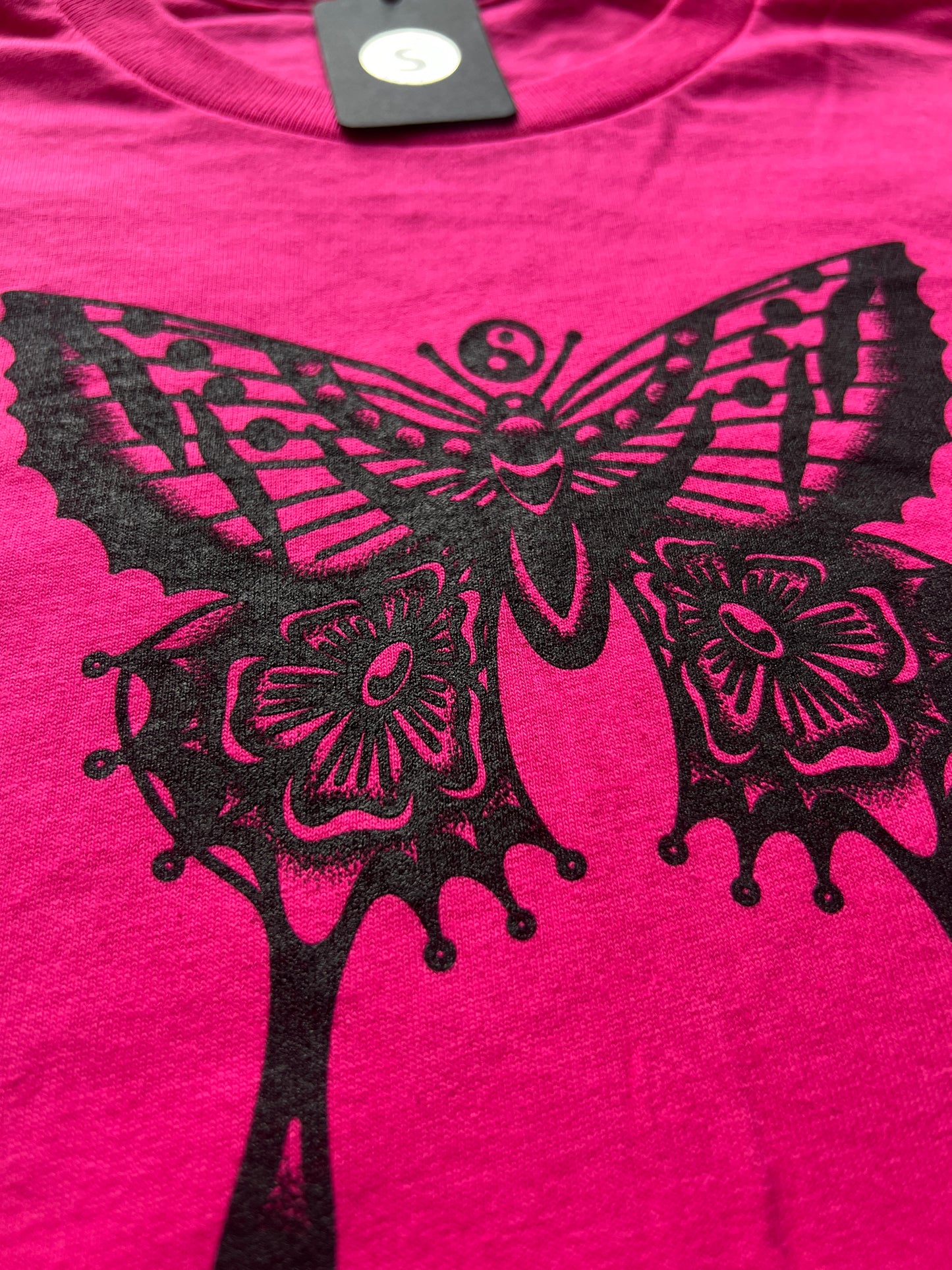 Pink-N-Black Butterfly Tee