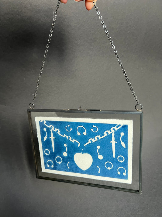 “Heartache” Framed Cyanotype