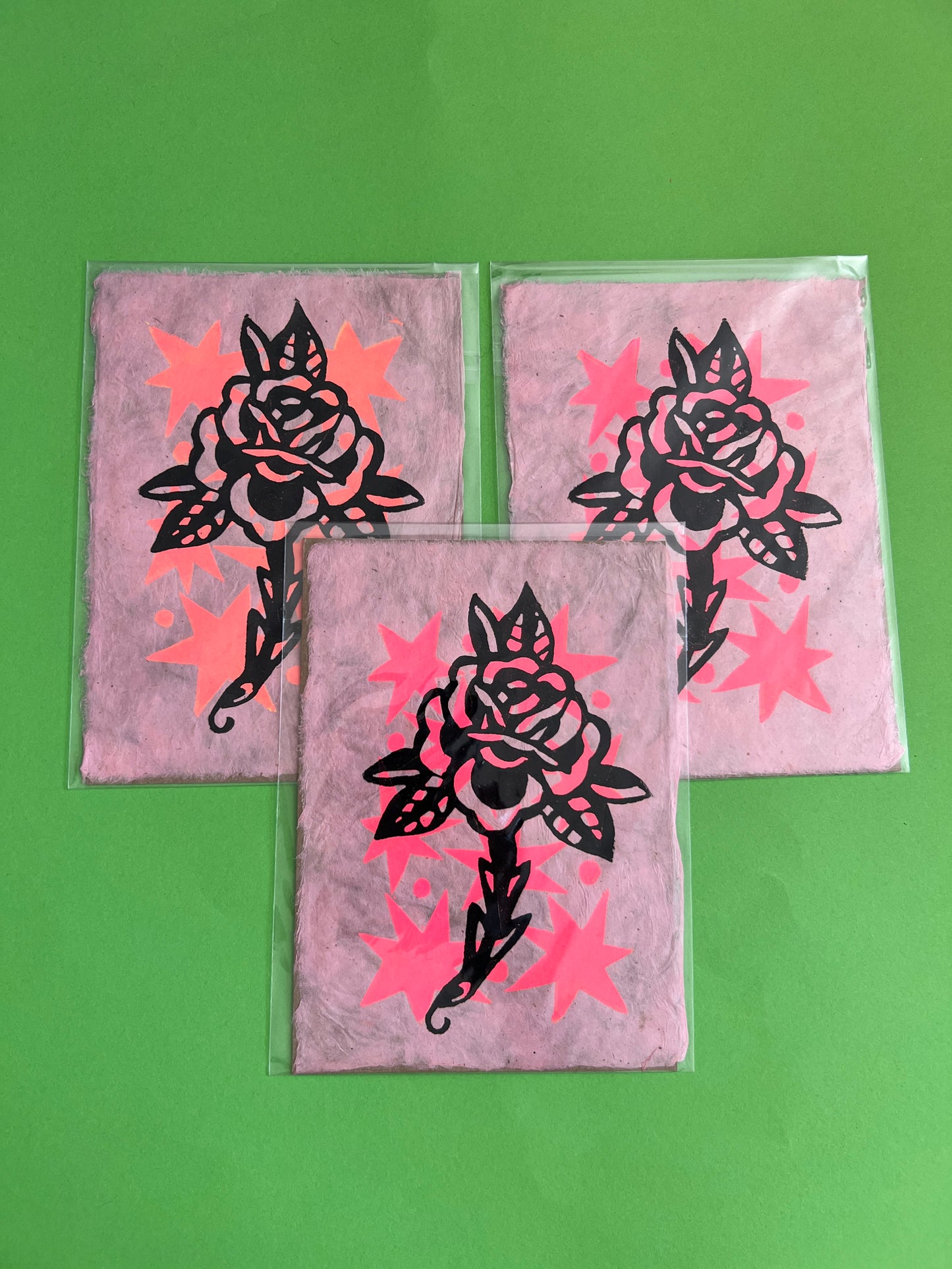 Rose Block Print