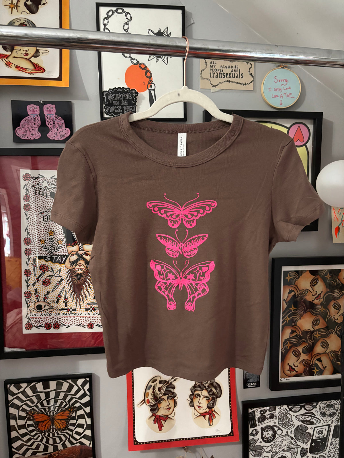 Butterfly Cropped Baby Tee