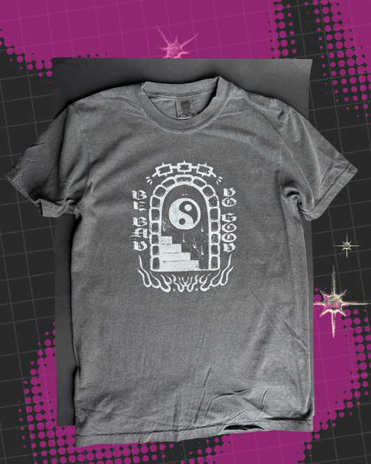 Be Bad Do Good - Silver on Grey