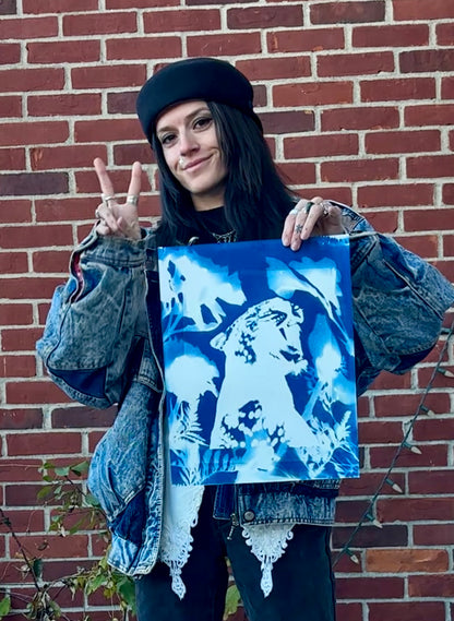 Leopard Cyanotype