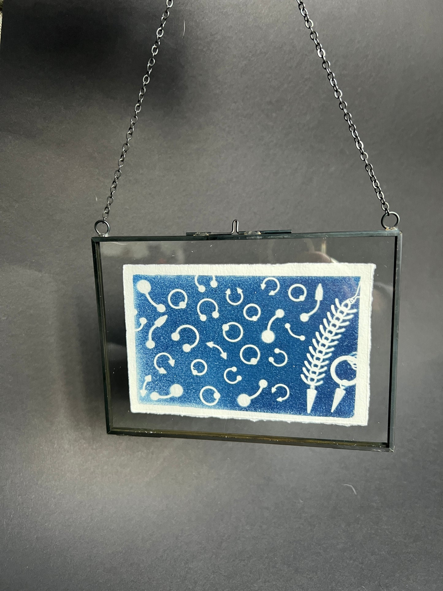 “BodyMod” Framed Cyanotype