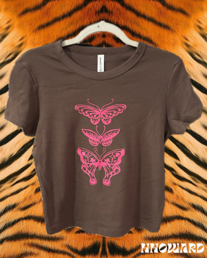 Butterfly Cropped Baby Tee