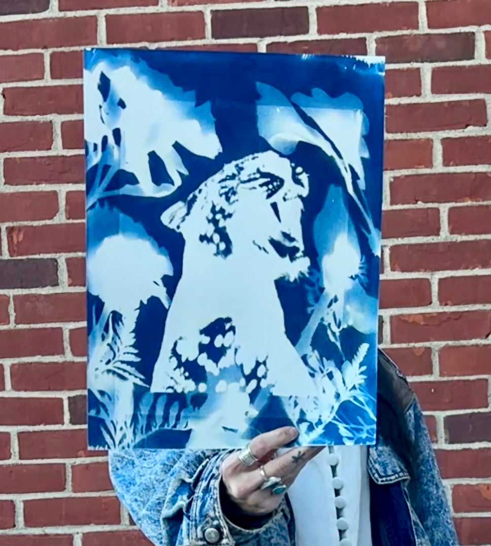 Leopard Cyanotype