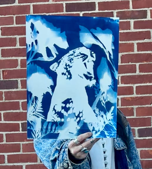 Leopard Cyanotype