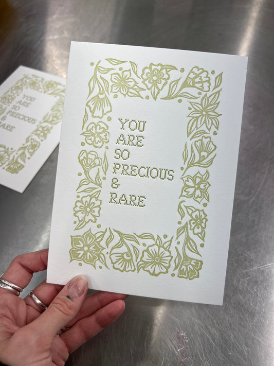 Precious & Rare Letterpress Print