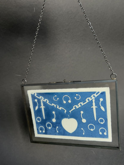 “Heartache” Framed Cyanotype