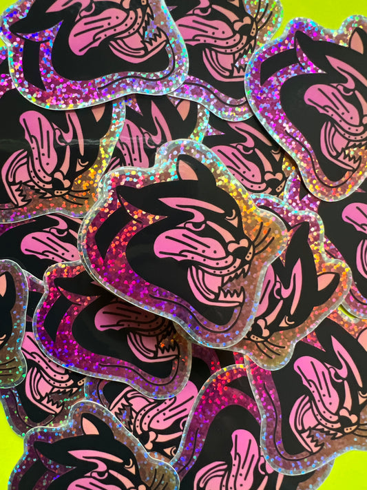 Panther Glitter Sticker