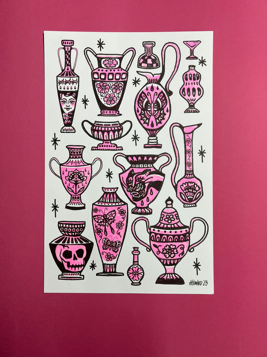 Vases & Vessels Risograph Print