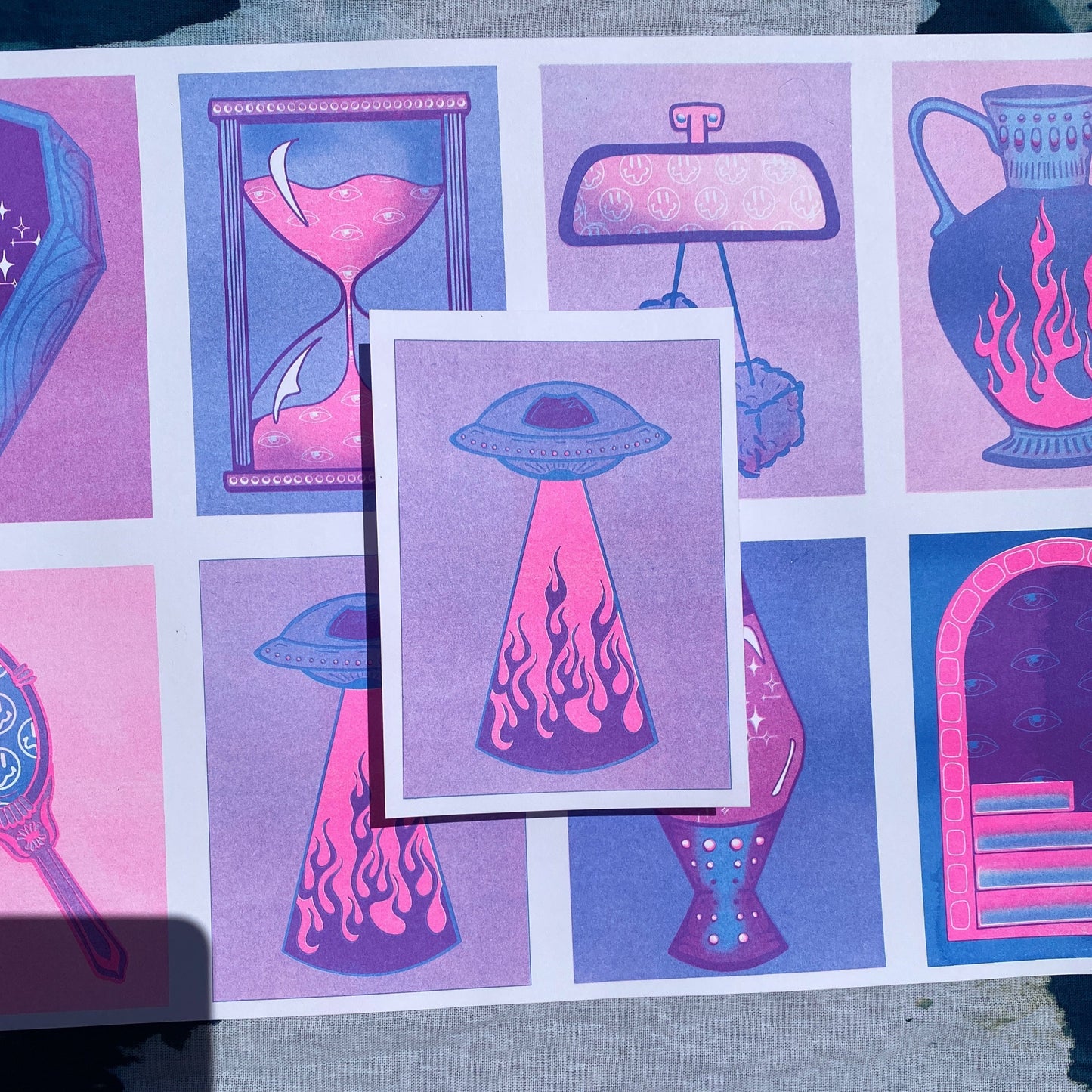 UFO Risograph Mini Print
