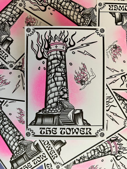 *The Tower - Riso Print