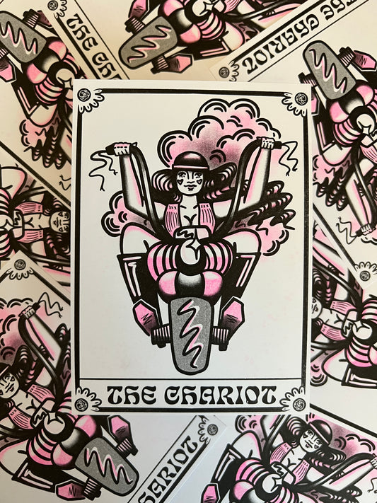*The Chariot - Riso Print